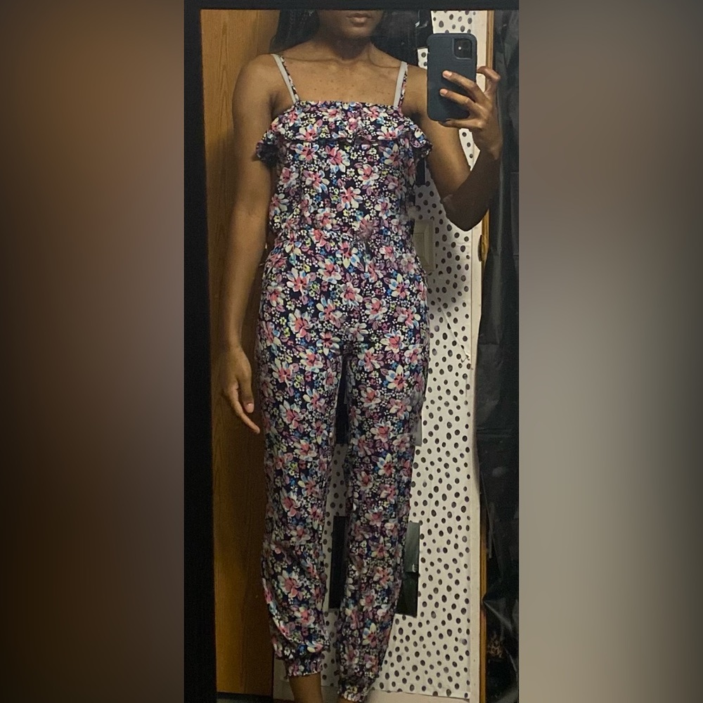 Multicolor flower jumpsuit